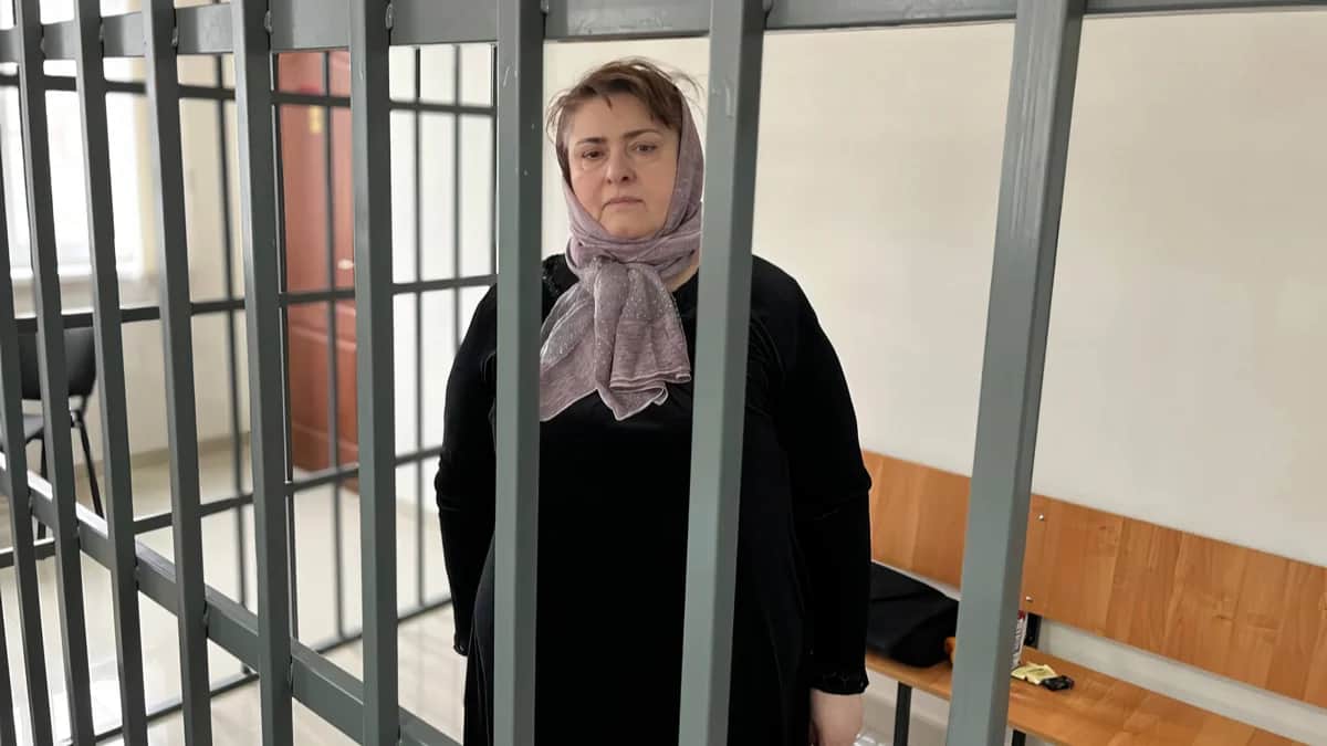 Зарема Мусаева в зале суда. Фото: Команда против пыток / Telegram