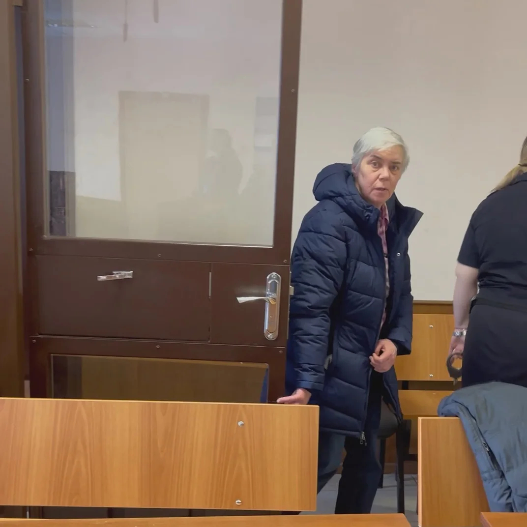 Надежда Буянова на заседании суда. Скриншот видео