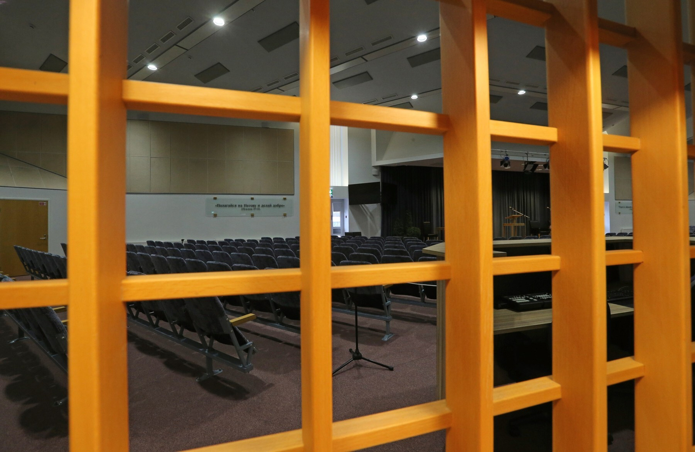 The worship hall at the Administrative Center of Jehovah’s Witnesses. 19 March 2017. Photo: Alexander Demyanchuk / TASS / Profimedia