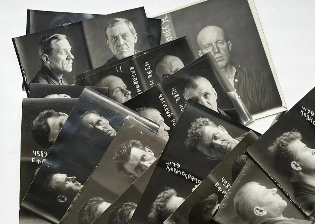 Photos of Stalin-era political prisoners. Photo: Repression in Sverdlovsk / Telegram