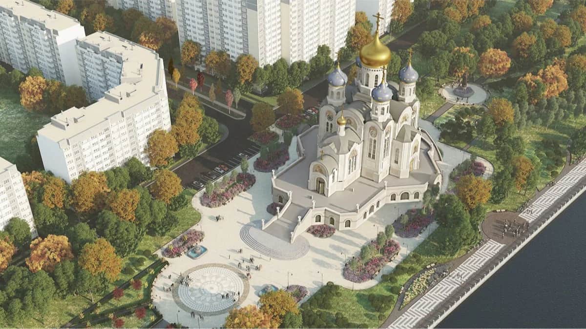 Эскизный проект Соборного комплекса в Юбилейном микрорайоне Краснодара. Фото: Кубанская митрополия