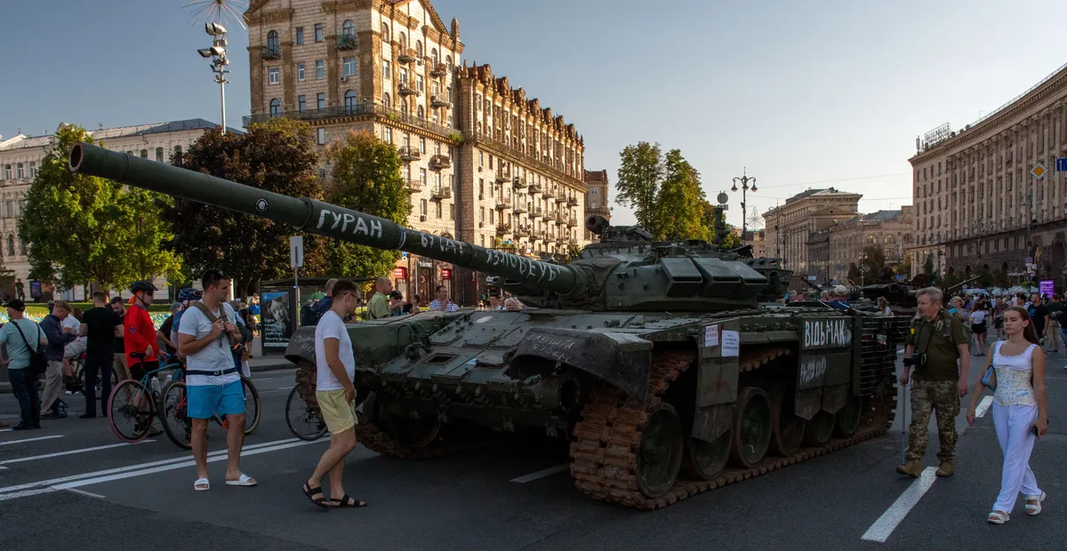 Khreshchatyk, Kyiv, 24 August 2022. Photo by Jens Alstrup, exclusively for <em>Novaya Gazeta. Europe</em>