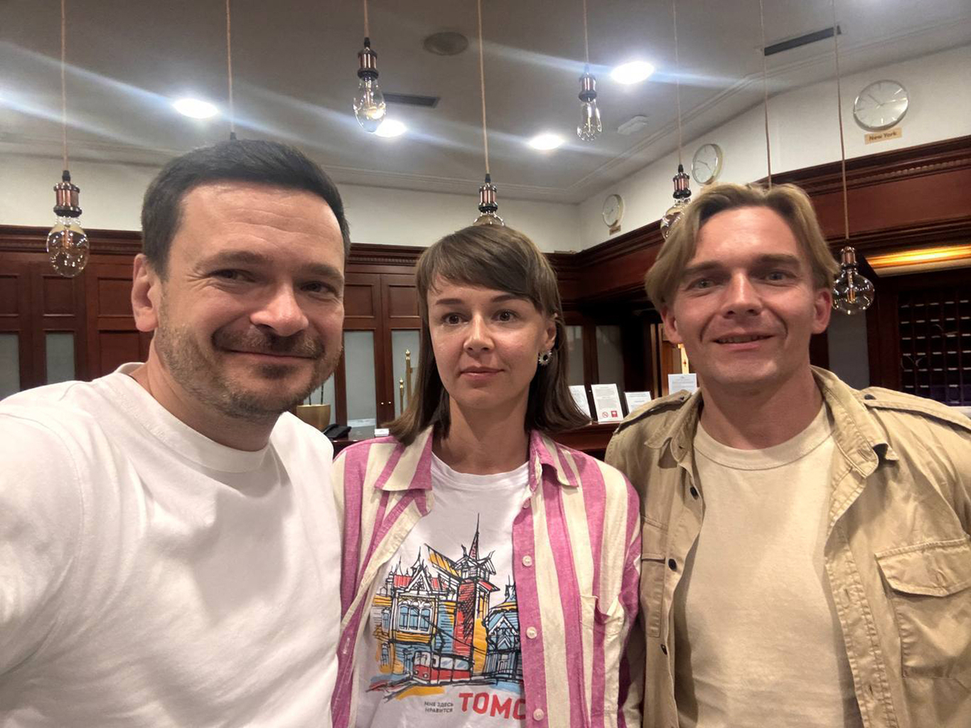 Илья Яшин, Ксения Фадеева и Михаил Лобанов. Фото: Telegram / Михаил Лобанов