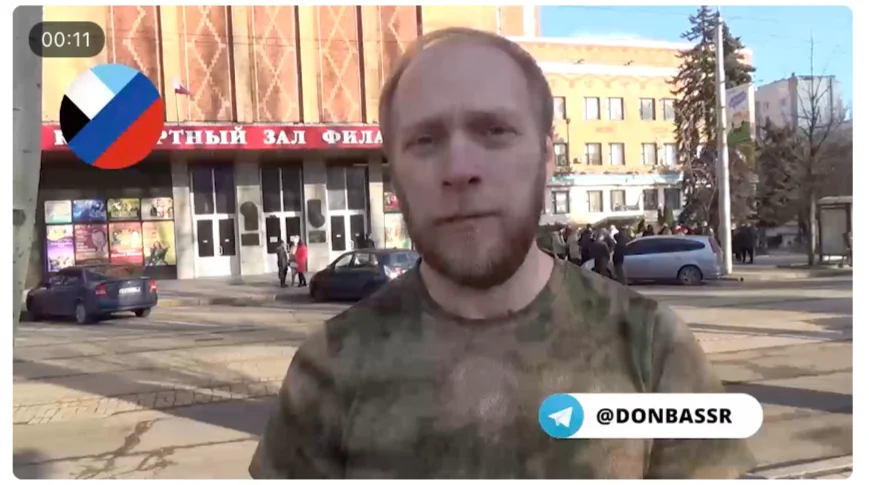 Военкор Павел Чуприна. Фото: скрин <a href="http://t.me/donbassr%20/12501" rel="noopener noreferrer" title="http://t.me/donbassr /12501">видео</a>