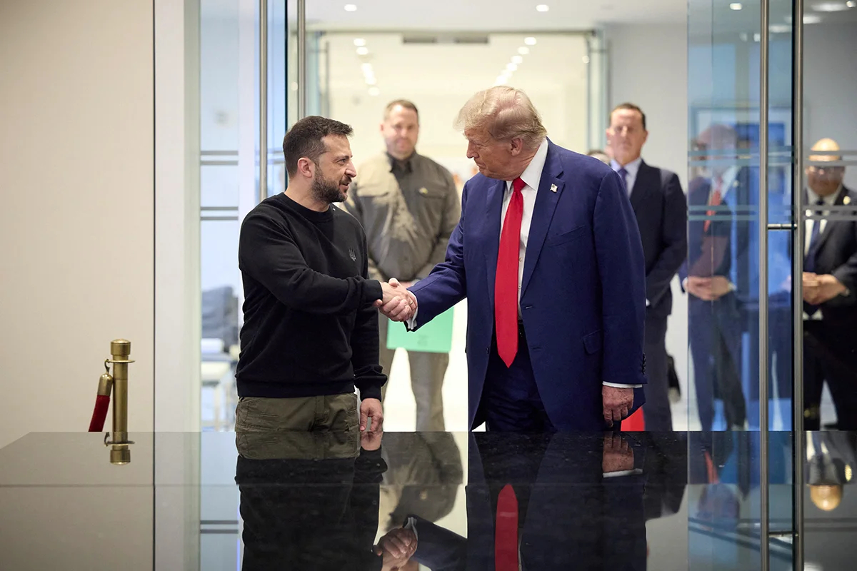 Владимир Зеленский и Дональд Трамп 27 сентября 2024 года в Нью-Йорке. Фото: Scanpix / Ukrainian presidential press service / AFP