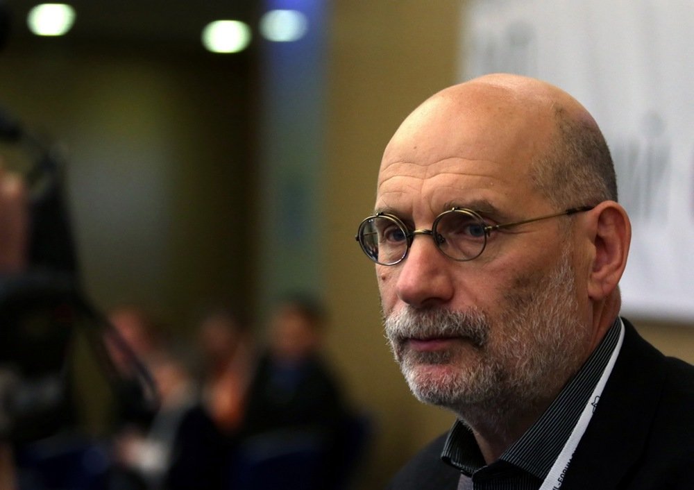 Boris Akunin attends the All-Russia Civil Forum in Moscow, Russia, on 23 November 2013. Photo: EPA/MAXIM SHIPENKOV