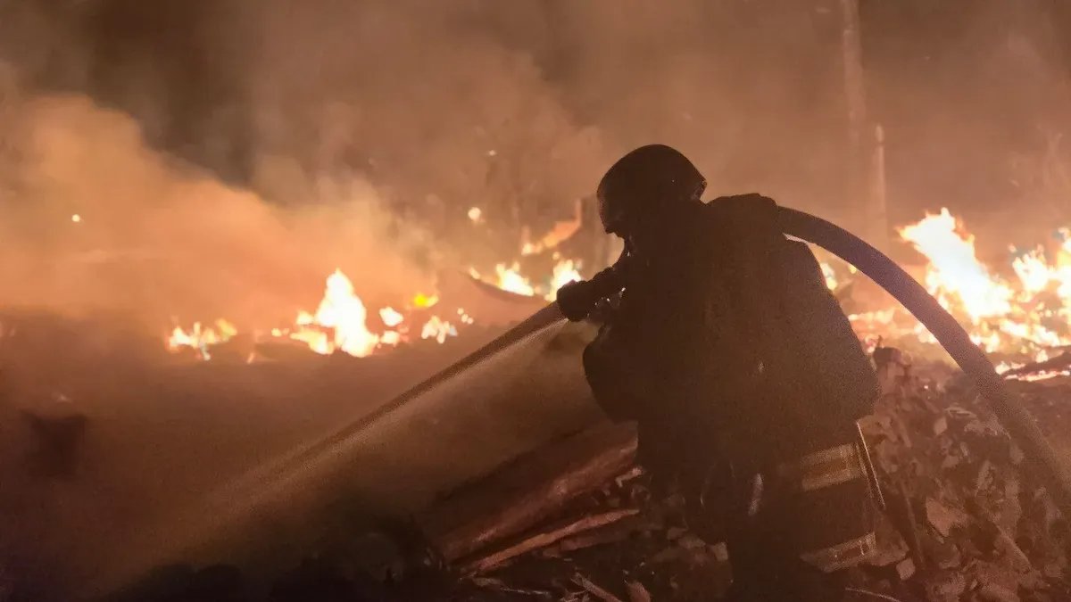 The aftermath of a Russian drone strike in the Sumy region, Ukraine, 20 July 2025. Photo: State Emergency Service of Ukraine