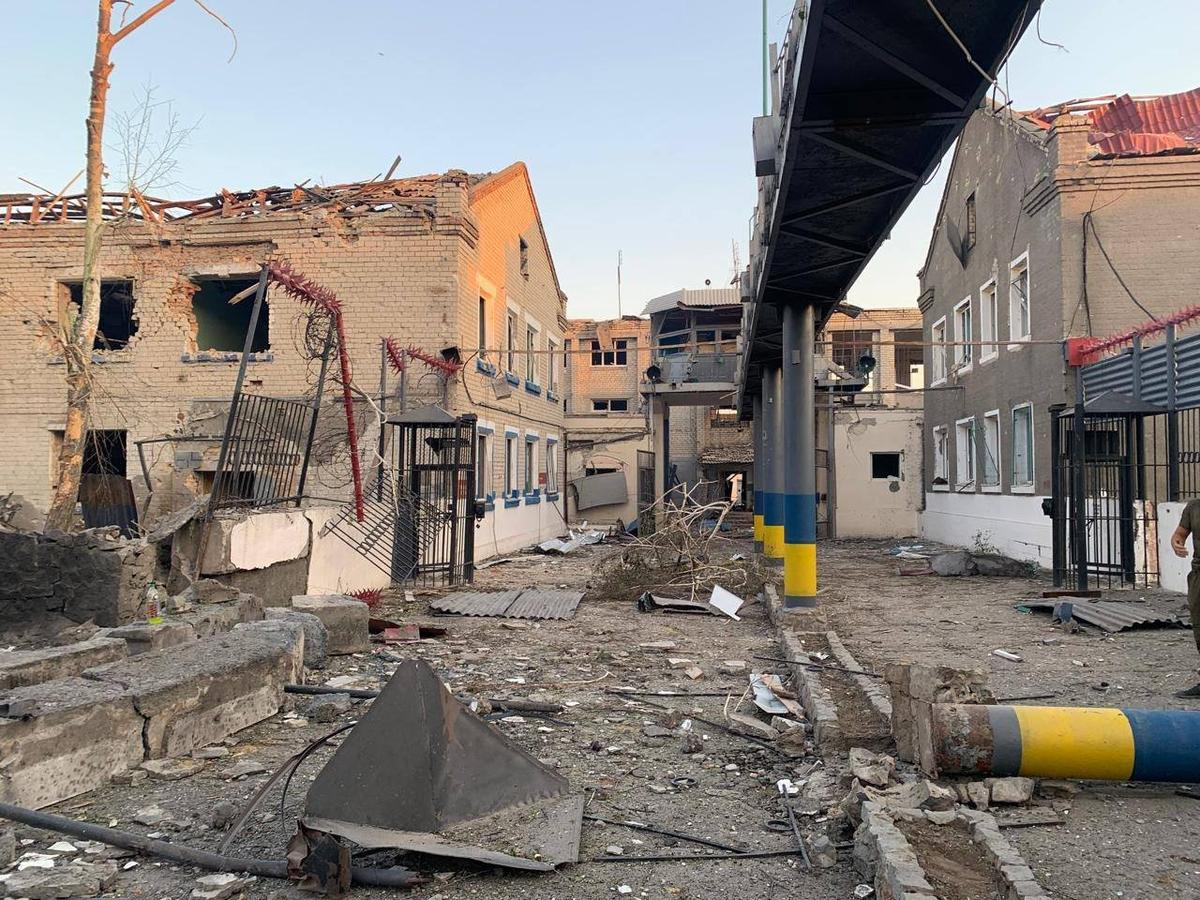 The aftermath of the attack on a penal colony in the Zaporizhzhia region. Photo: Volodymyr Zelensky / Telegram