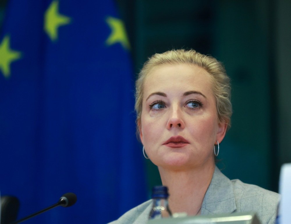 Yulia Navalnaya attends a hearing at the EU Parliament in Brussels, Belgium, 5 June 2025. EPA/OLIVIER HOSLET