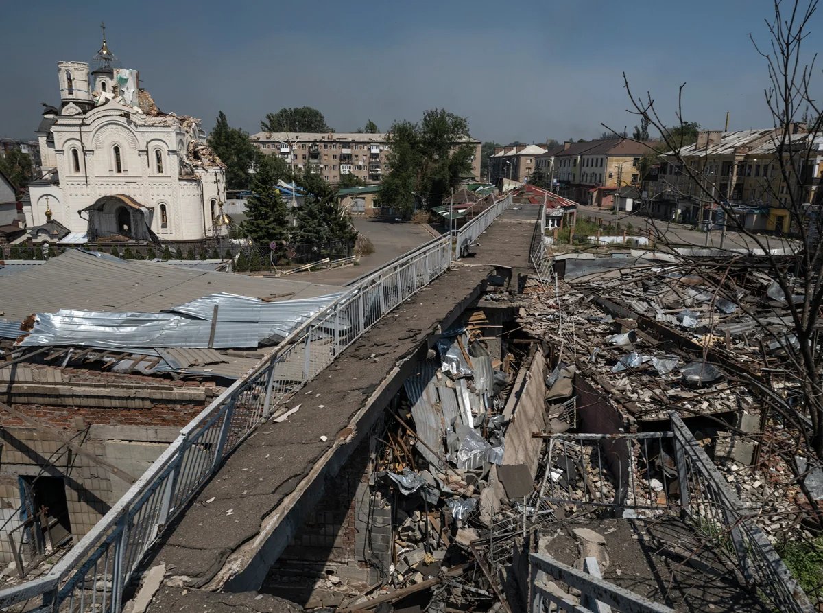 Destruction in Kostyantynivka, Donetsk region, Ukraine, 30 July 2025. Photo: AFU / EPA