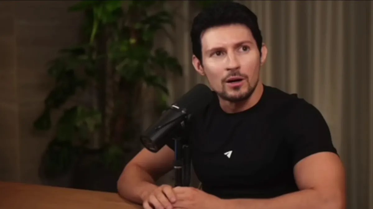 A still from the Durov interview with Lex Fridman, 30 September 2025.
