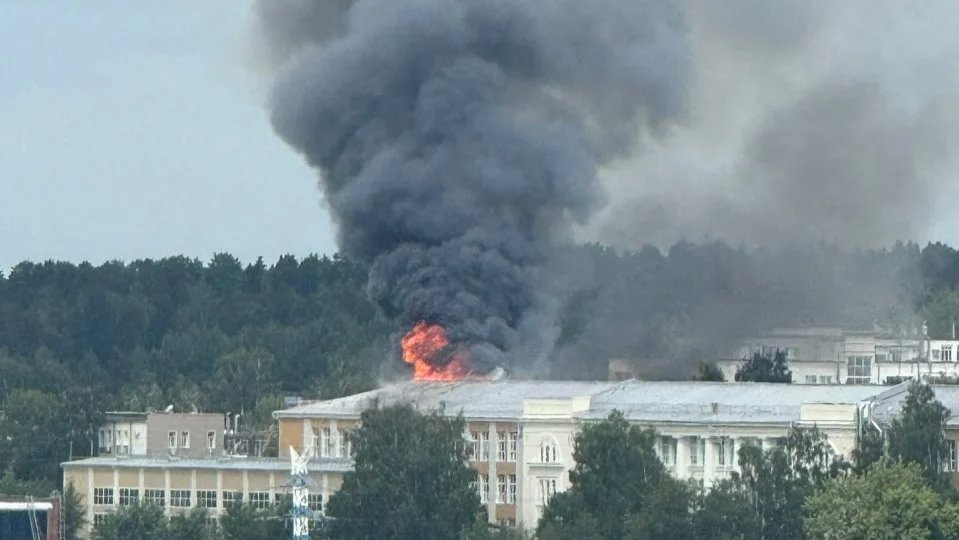 The aftermath of a drone strike in Izhevsk, Russia, 1 July 2025. Photo: Telegram
