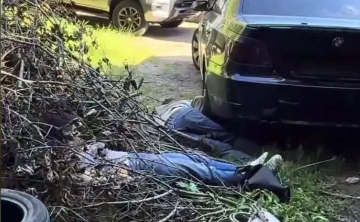 Screenshot from an SBU video showing the alleged assassins’ bodies published on Sunday.