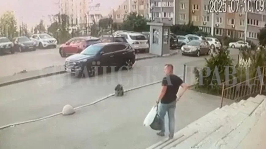 Colonel Ivan Voronych moments before his assassination, 10 July 2025, Kyiv, Ukraine. Photo: Ukrainska Pravda