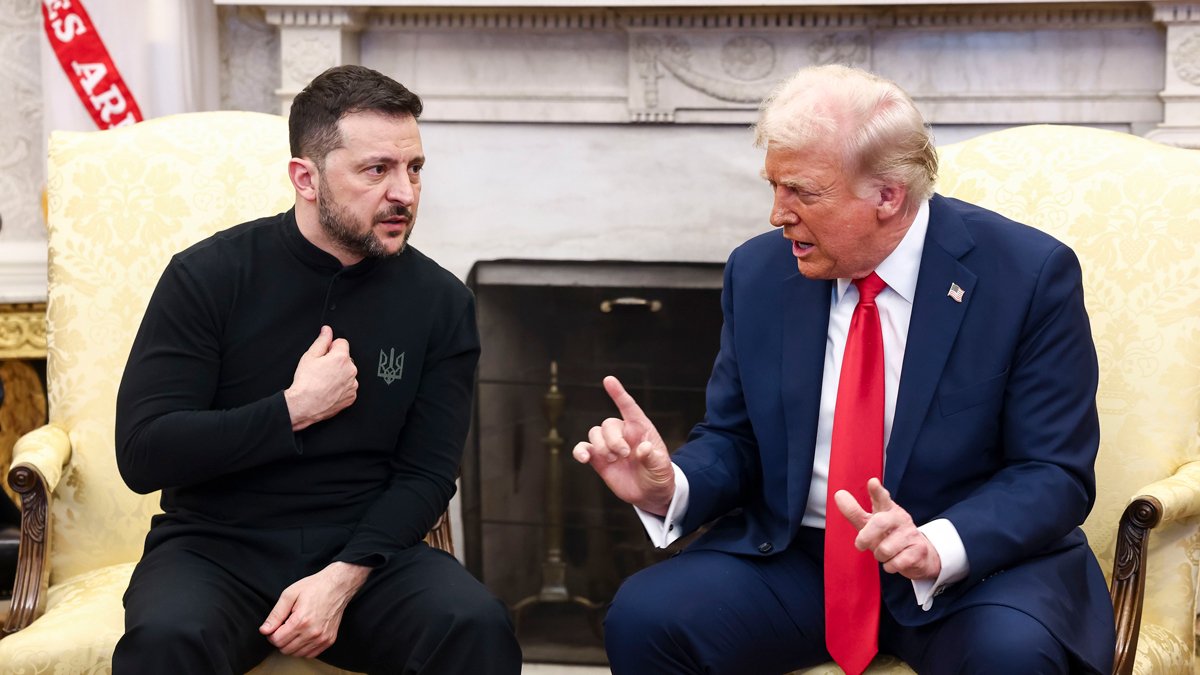 Владимир Зеленский и Дональд Трамп в Овальном кабинете Белого дома, Вашингтон, округ Колумбия, США, 28 февраля 2025 года. Фото: Jim Lo Scalzo / EPA