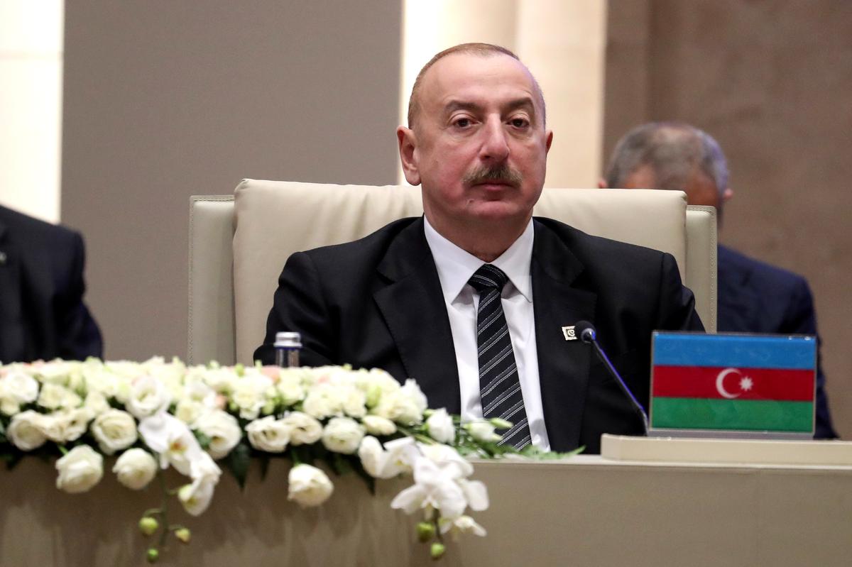 Azerbaijan’s President Ilham Aliyev attends a summit in Bishkek, Kyrgyzstan, 6 November 2024. Photo: EPA/IGOR KOVALENKO