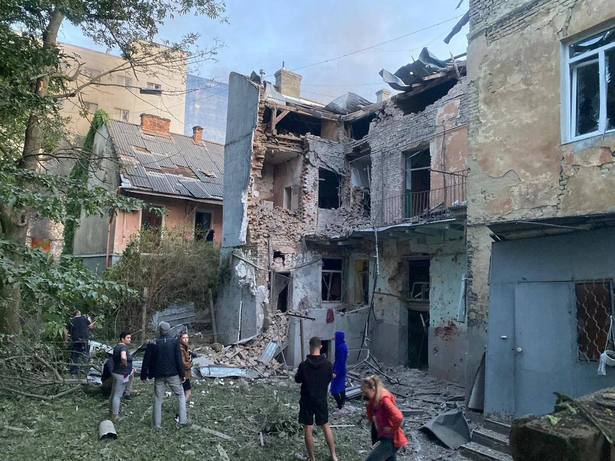 The aftermath of the attack on Lviv. Photo: Lviv Mayor Andriy Sadovyi