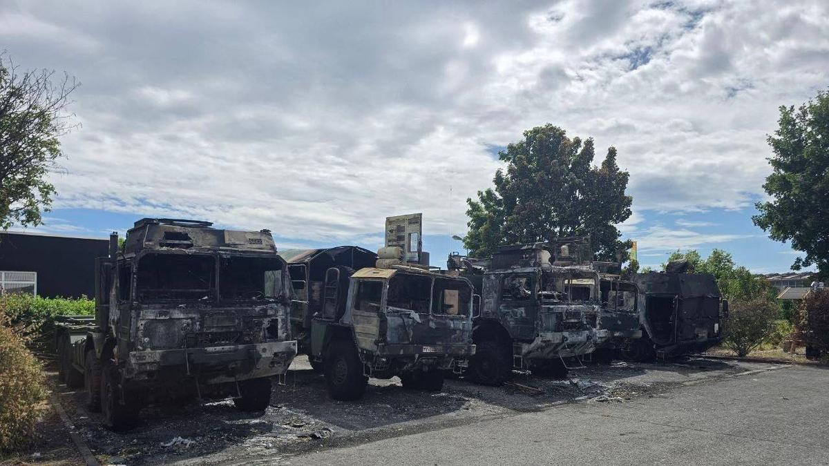 The aftermath of an arson attack in Erfurt, Germany. Photo: Telegram, Voenacher